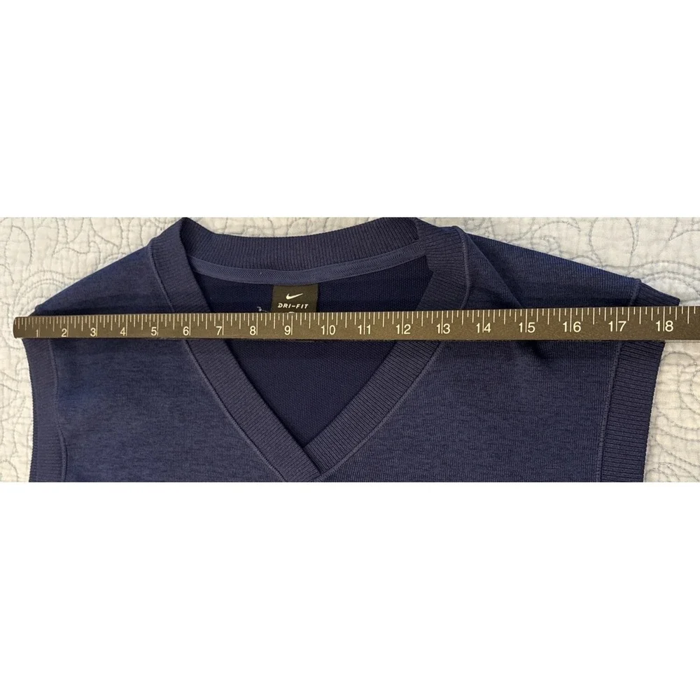 NIKE Men's Size XL Golf Dri-Fit Sweater Vest Blue AV5225-492